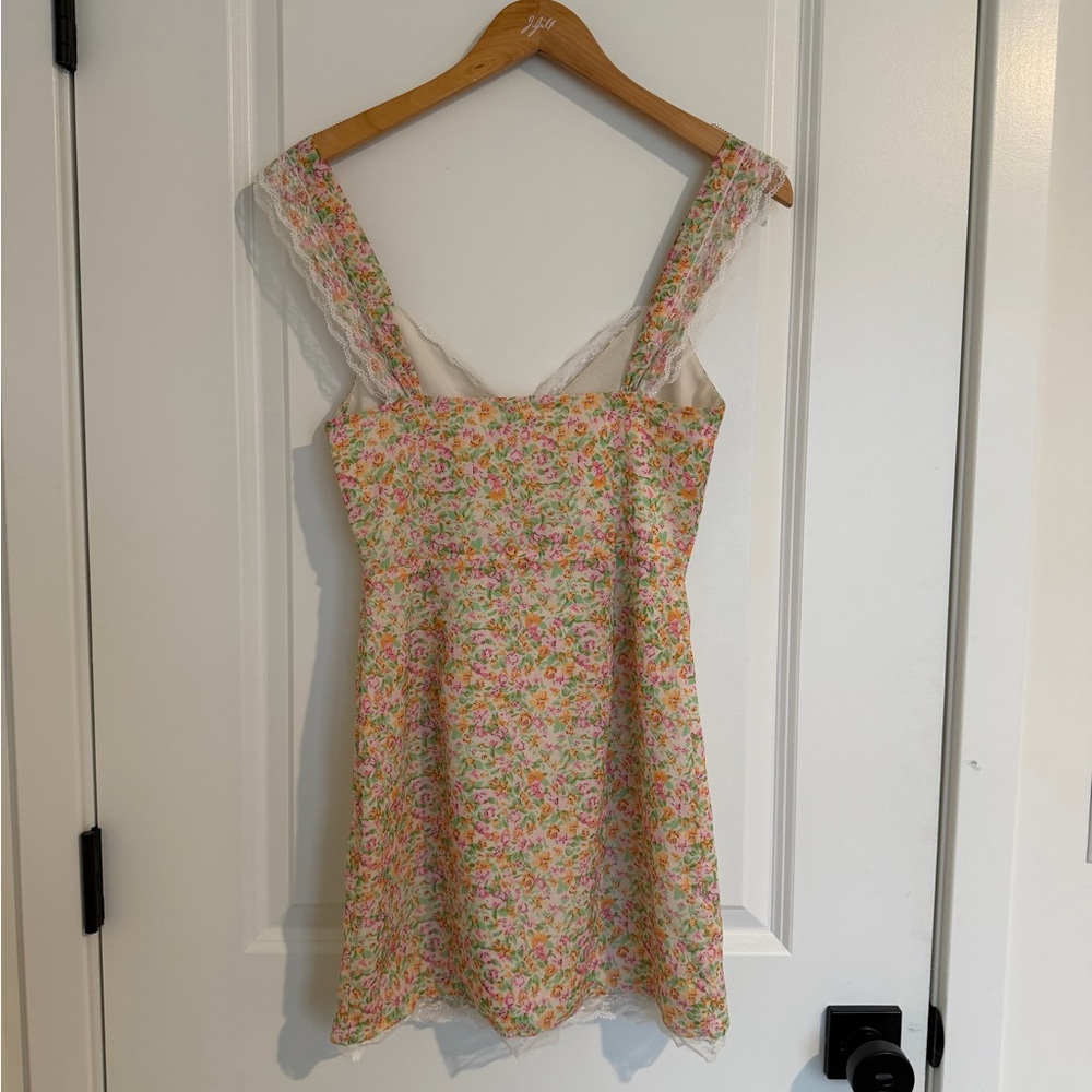 More To Come Floral Lace Trim Mini Dress XS - Picture 5 of 5